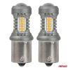 Żarówki LED PY21W BAU15S pomarańczowe do kierunkowskazów, 12/24 V, 15 diod SMD 3030, 2 szt. - AMiO 05002