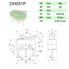 Przełącznik krańcowy ON-(ON) 1A, DH051P