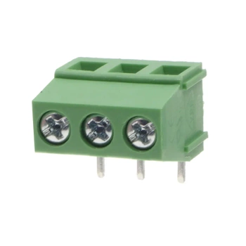 Złącze śrubowe do druku, 3 pola, raster 5mm, wysokość 10,2mm, wyprowadzenia kątowe, 300V / 10A, Degson DG128R