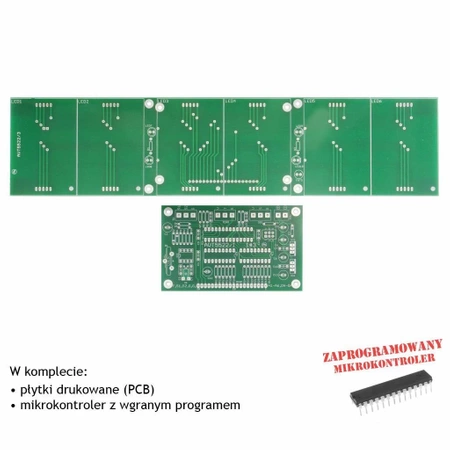 Zegar LED 55 mm ustawiany przez GPS - PCB i mikroprocesor do projektu AVT 5522/2