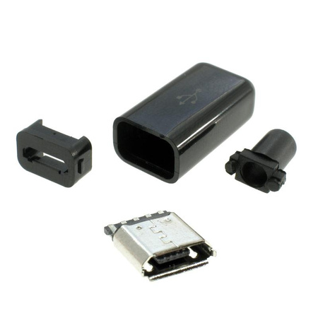 Gniazdo micro USB B, do montażu na przewodzie