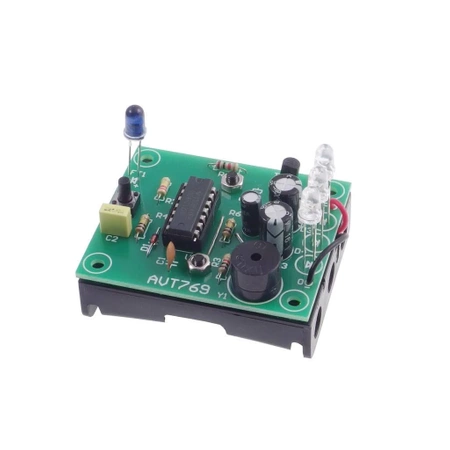 Lampka z sygnalizatorem rozmrożenia lodówki. Migacz LED. Lampka czasowa - zlutowany KIT AVT 769