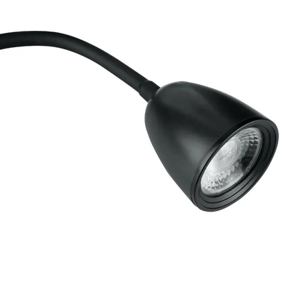 Lampka LED z klipsem czarna, 4W, 320lm, zasilanie 230V