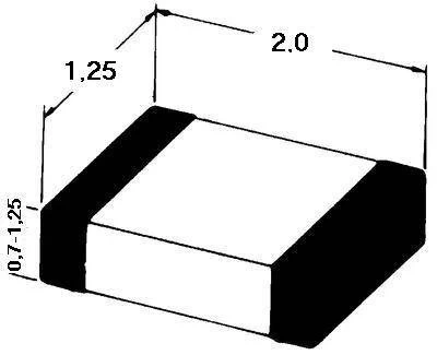 Kondensator 1.5nF 50V 10% SMD 805