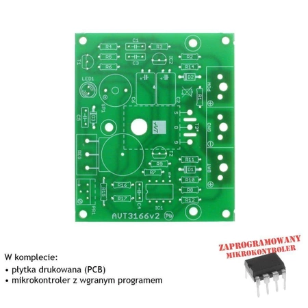 Regulator do prostownika, PCB i mikroprocesor do projektu AVT3166