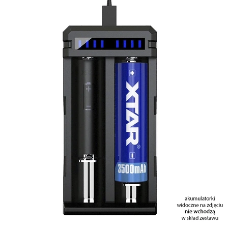 Ładowarka szybka 2-kanałowa do ogniw Li-ion 18650, USB-C, Xtar SC2