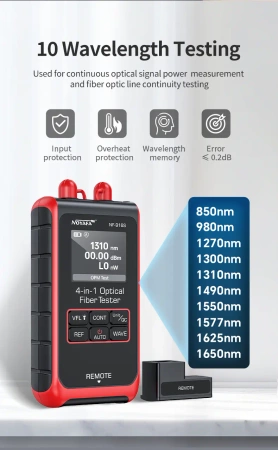 Mini tester kabli światłowodowych, Noyafa NF-916S