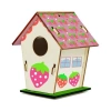 Drewniany domek dla ptaków, karmnik DIY wzór 1, do samodzielnego złożenia