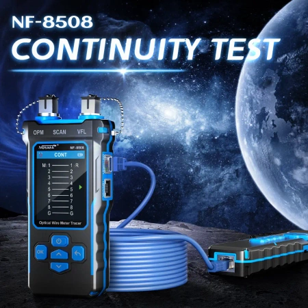 Tester kabli sieciowych LAN i światłowodów 9w1 z PoE, VFL i OPM, Noyafa NF-8508