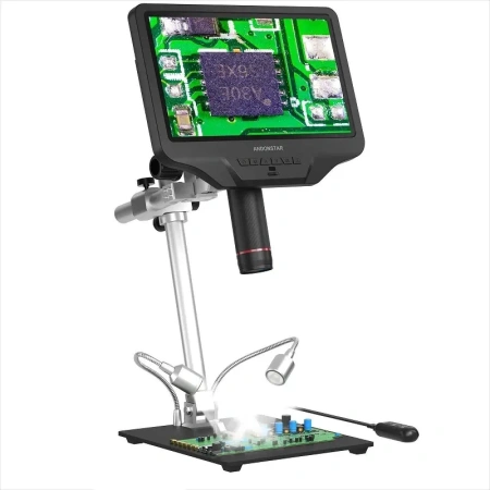 Mikroskop do lutowania SMD i kontroli PCB, ekran 10″ LCD, Full HD, 3–200x – Andonstar AD209