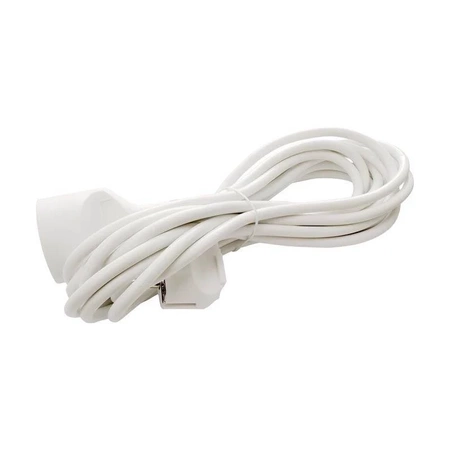 Przedłużacz 5m, 1 gniazdo, biały, 10A, 3G1