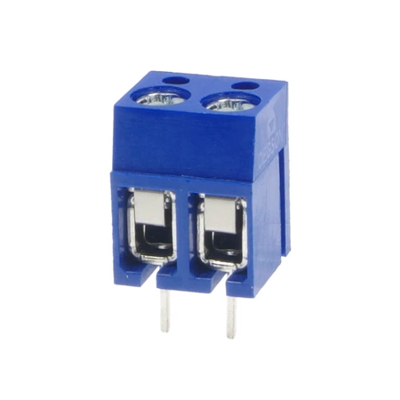 Złącze śrubowe do druku, 2 pola, raster 5mm, wysokość 12,6mm, 300V / 15A, 2,5mm², Degson DG305