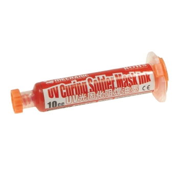 Soldermaska UV LVH-900, czerwona, strzykawka 10 ml, Mechanic