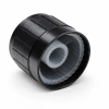 Gałka aluminiowa do potencjometru na oś 6mm - 20x16mm - czarna, srebrny znacznik - GCL20