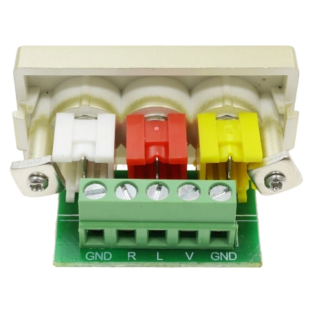 Moduł 1/2 - 3 gniazda RCA Audio&Video - złoty - kompatybilny z ramkami Tawoia Glass