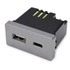 Ładowarka USB 20W super fast USB A+C grafit, moduł 1/2 do ramki Tawoia Glass