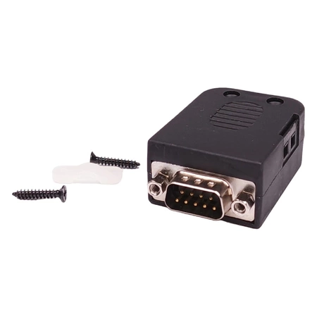 Gniazdo Przejście DB9 9Pin DSUB9 Męskie - Obudowa Z Szybkozłączem