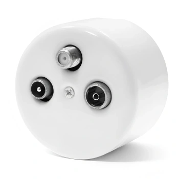 Natynkowe gniazdo TV/SAT ceramiczne białe Ceramic Loft