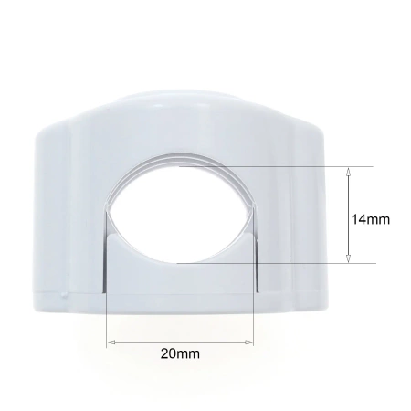 Uchwyt kabla plastikowy 42×32 mm natynkowy biały - Retro PRL