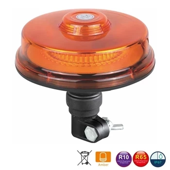 Lampa ostrzegawcza LED do pojazdu, UFO2, 22W, 48 LED, światło pomarańczowe, trzpień FLEX, R65 R10, ALR0078