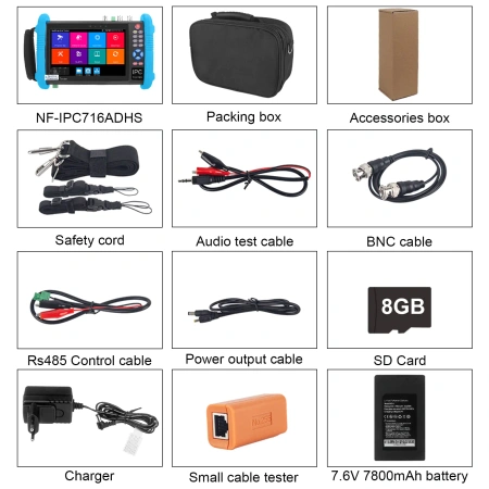 Tester kamer CCTV/IP 4K All-in-One Noyafa NF-IPC716 MOVTADHS PRO
