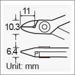 Szczypce cążki tnące boczne precyzyjne, Cu 1.3mm, 122mm, Proskit PM-721