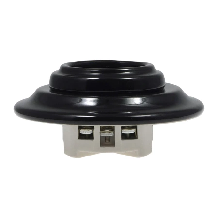 Gniazdo elektryczne ceramiczne okrągłe z ramką, montaż podtynkowy, kolor czarny Ceramic Loft