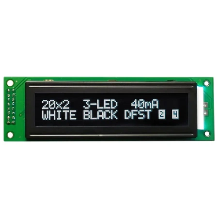 Wyświetlacz LCD alfanumeryczny 2x20 LCD-PC-2002A-DIW