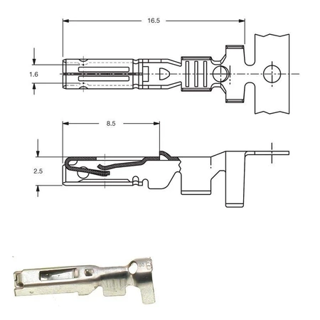 Złącze SuperSeal 1.5 2-pinowe hermetyczne samochodowe - OH-2 AMIO-03518