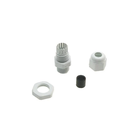 Przepust kablowy, dławnica kablowa, IP68, gwint M12, biały