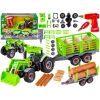 Klocki konstrukcyjne TRAKTOR Z NACZEPĄ, 52 elementy, z narzędziami