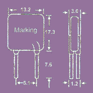 Bezpiecznik polimerowy 3A 30V r=5.1mm