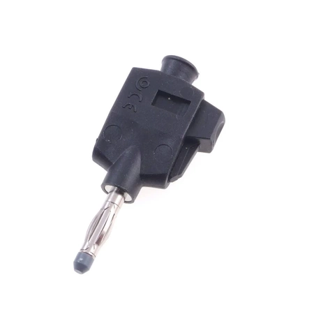 Wtyk izolowany 4mm lamelkowy, szybkozłącze, czarny