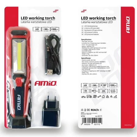 Latarka inspekcyjna z wbudowanym akumulatorem WT02