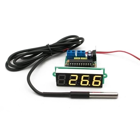 Termometr z wyświetlaczem LED, żółty - KIT AVT 3122/Y
