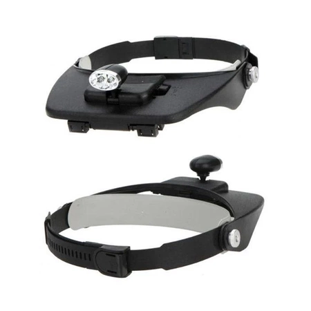 Lupa nagłowna LED MG81001-A, 2LED, 4 szkła powiększające