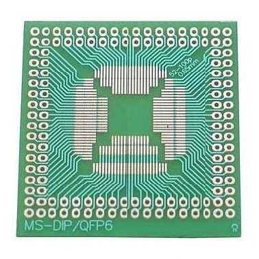 Adapter SMD QFP QFP52–QFP100 raster 0,65 mm na DIP 2,54 mm MS-DIP/QFP6