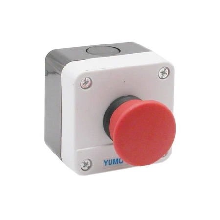 Przełącznik bezpieczeństwa przyciskowy w obudowie 68x68x50mm, ON-(OFF), 1 tor