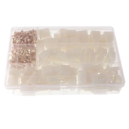 Zestaw łączników przewodowych 40 kompletów + zaciskarka