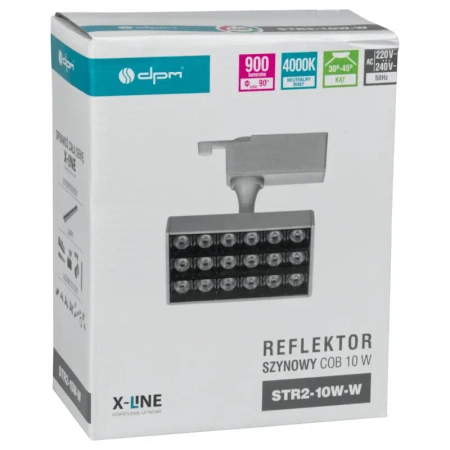 Reflektor szynowy LED, 10 W, 900 lm, 4000 K, biały, X-LINE