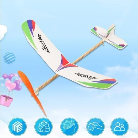 Model gumówki Sky Touch 470mm - samolot z napędem gumowym dla dzieci