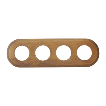 Ramka poczwórna owalna ciemne drewno Ceramic Loft