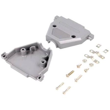 Obudowa do złącza D-Sub DB37 i HD62 z tworzywa sztucznego szara Connfly DSC-237