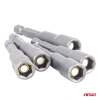 Nasadki magnetyczne 8 mm do wkrętów farmerskich, długość 65 mm, trzpień 1/4" HEX, 5 szt. - AMiO 04938