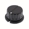 Gałka z kołnierzem do potencjometru na oś 6mm - 35x18mm - czarna