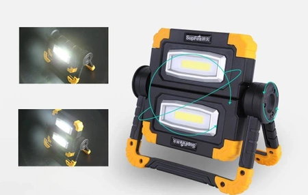 Naświetlacz warsztatowy Superfire G7, 1600 lm, 5000 mAh, 2×10 W, składany
