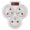 Rozgałęźnik sieciowy 230 V, 3 gniazda, 10 A, z włącznikiem, EMOS P0026S