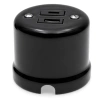 Natynkowe gniazdo USB A+C 5V 4A czarne Ceramic Classic Loft