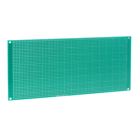Płytka uniwersalna 10 x 22 cm, jednostronna, raster 2,54 mm, zielona, PU24