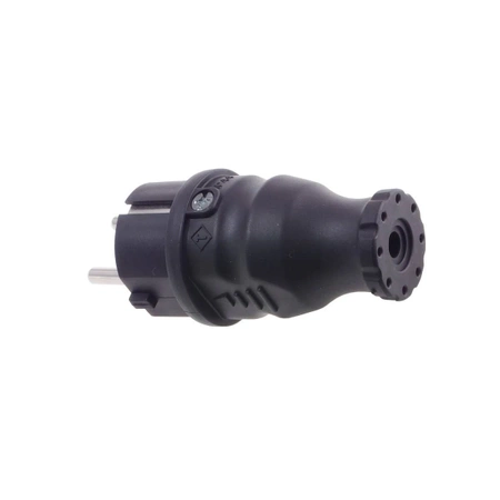 Wtyczka gumowa prosta 250 V 16 A z uziemieniem, IP44, WT-30G